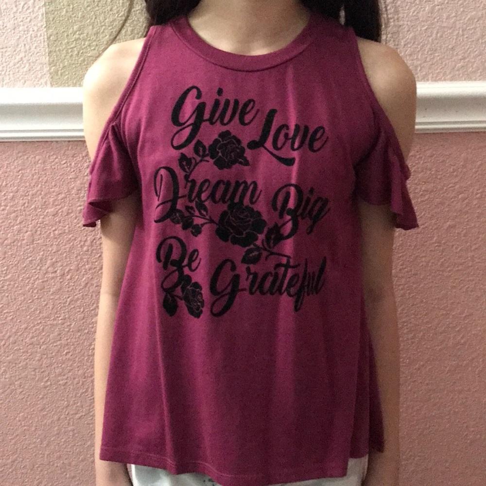 Dark Magenta Blouse that Shows Shoulders